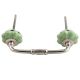 Green Crackle Melon Ceramic Bridge Handles